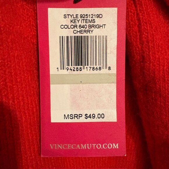 SOLD Red Vince Camuto Crewneck Oversize Tunic Pull Over 1X Sweater NWT - Picture 7 of 7